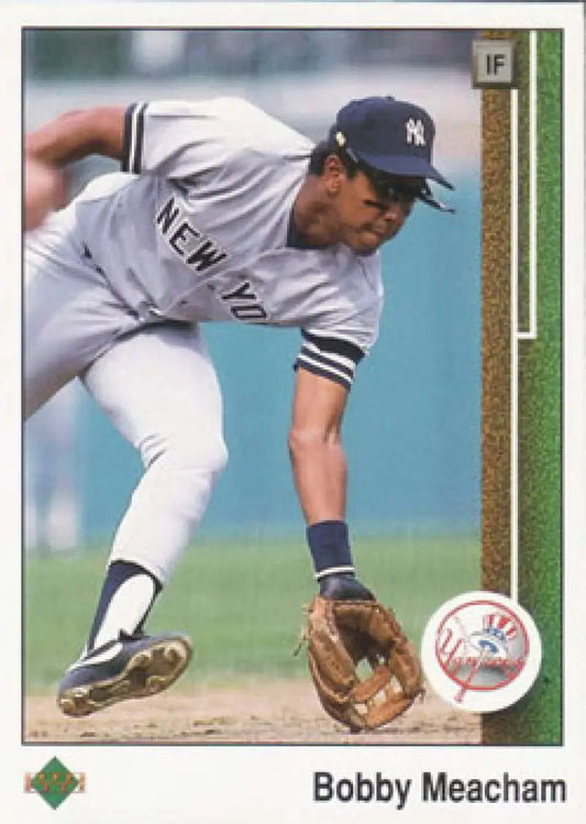 1989 Upper Deck #77 Bobby Meacham NM-MT New York Yankees Baseball Card - Baseball Card Single