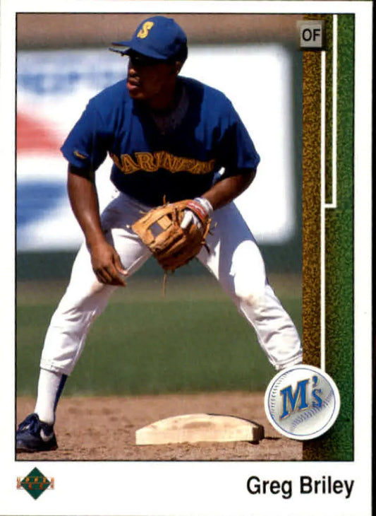 1989 Upper Deck #770 Greg Briley NM-MT RC Rookie Seattle Mariners Baseball Card - Baseball Card Single