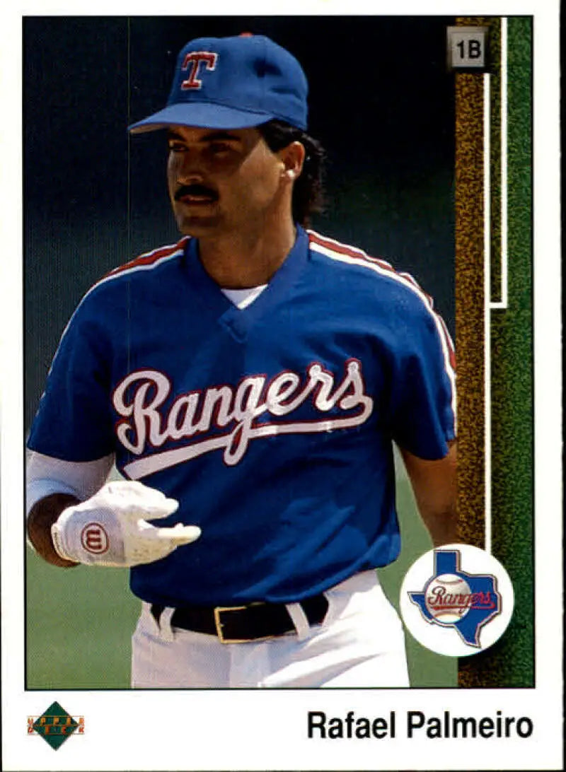 1989 Upper Deck #772 Rafael Palmeiro NM-MT Texas Rangers Baseball Card - Baseball Card Single