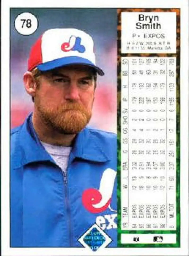 1989 Upper Deck #78 Bryn Smith NM-MT Montreal Expos Baseball Card - Baseball Card Single