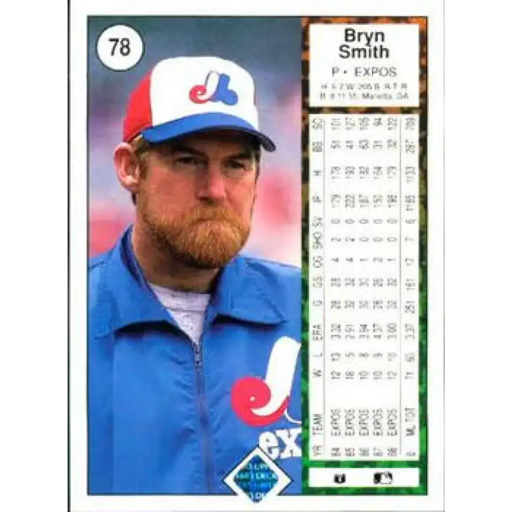1989 Upper Deck #78 Bryn Smith NM-MT Montreal Expos Baseball Card - Baseball Card Single