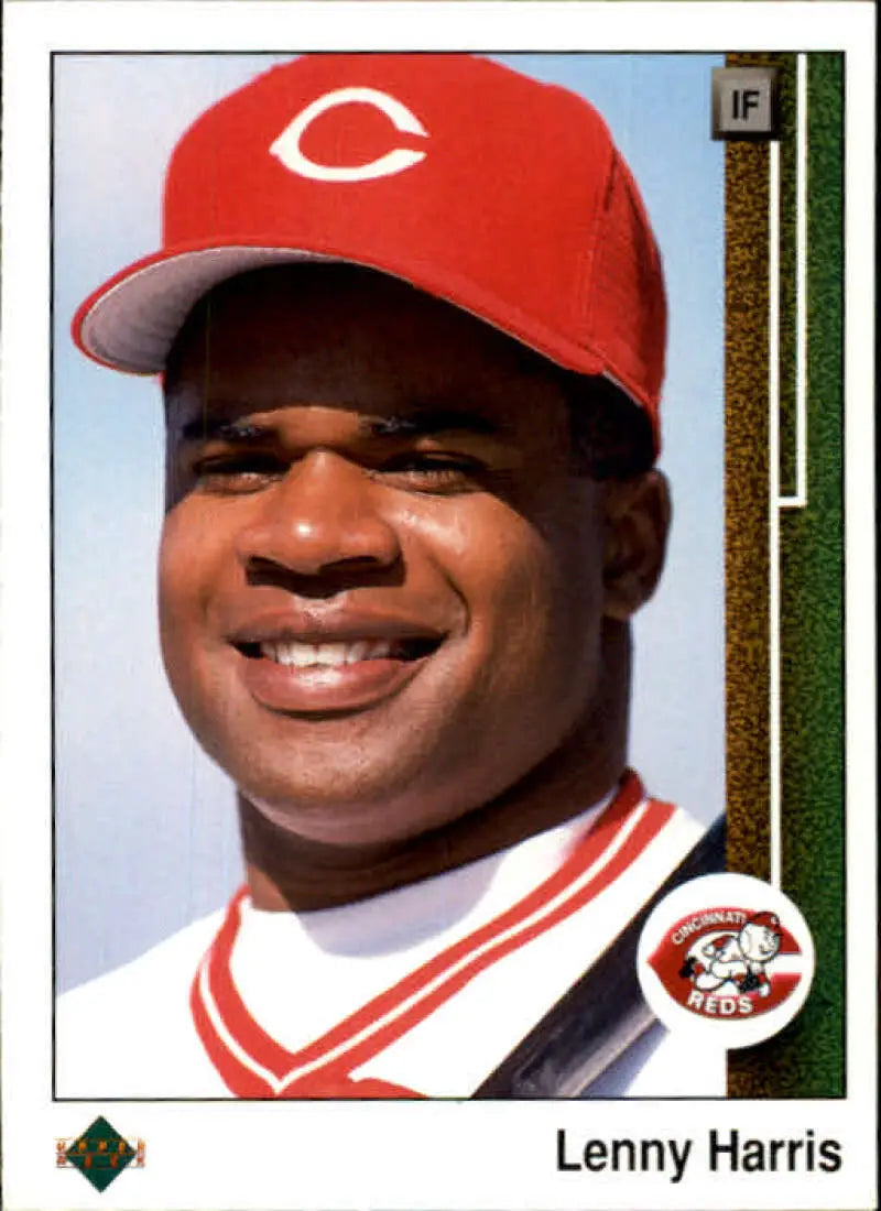 1989 Upper Deck #781 Lenny Harris NM-MT RC Rookie Cincinnati Reds Baseball Card - Baseball Card Single