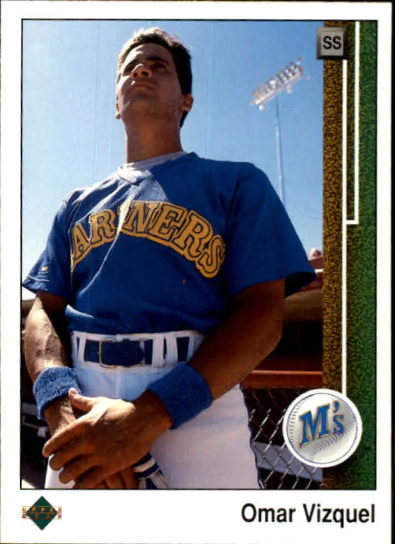 1989 Upper Deck #787 Omar Vizquel NM-MT RC Rookie Seattle Mariners Baseball Card - Baseball Card Single