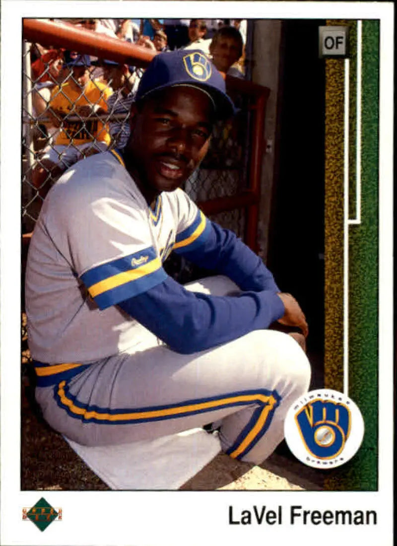 1989 Upper Deck #788 La Vel Freeman NM-MT RC Rookie Milwaukee Brewers Baseball Card - Baseball Card Single