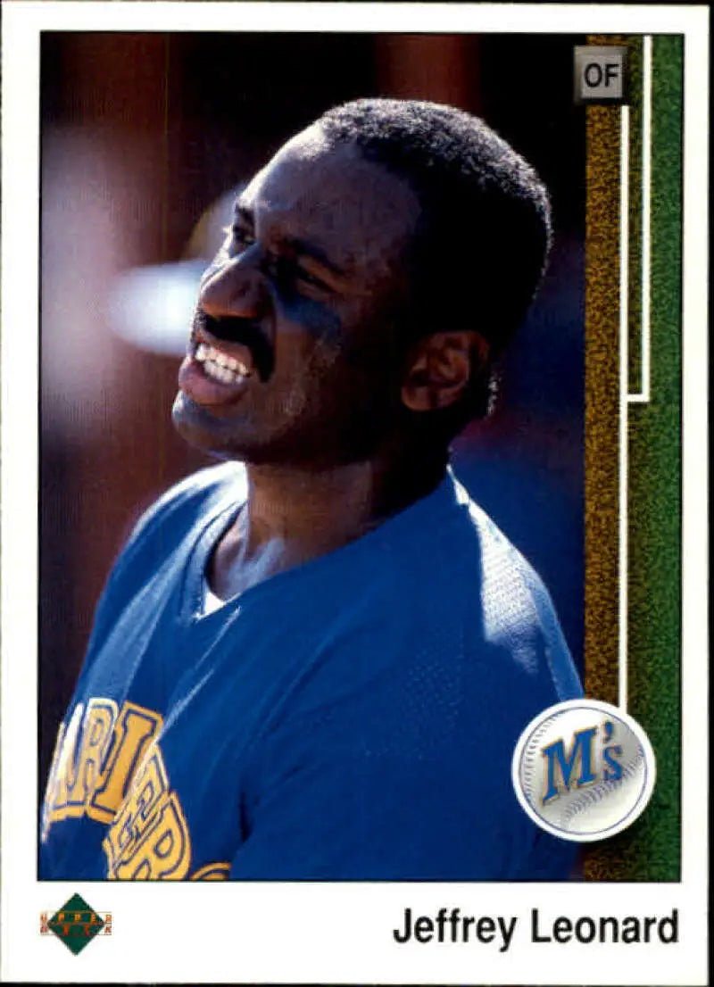 1989 Upper Deck #789 Jeffrey Leonard NM-MT Seattle Mariners Baseball Card - Baseball Card Single