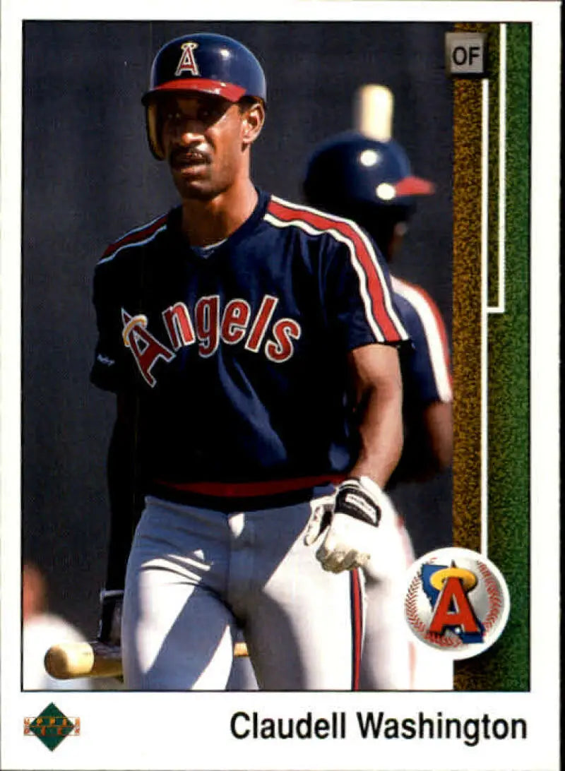 1989 Upper Deck #794 Claudell Washington NM-MT California Angels Baseball Card - Baseball Card Single