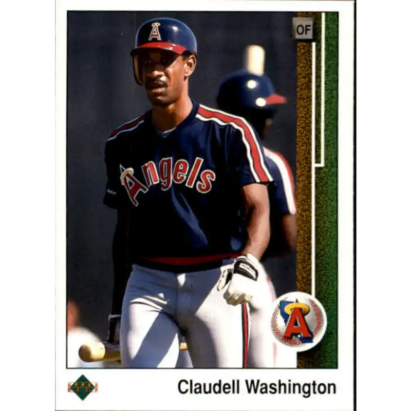 1989 Upper Deck #794 Claudell Washington NM-MT California Angels Baseball Card - Baseball Card Single