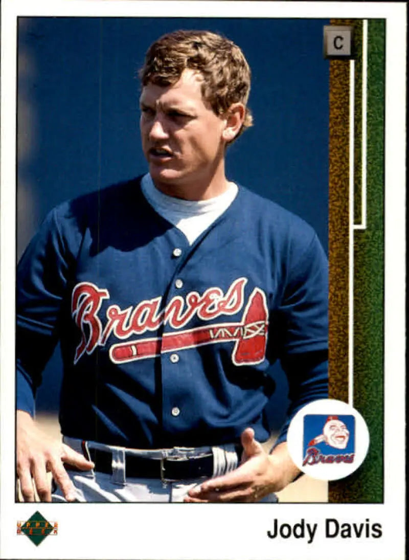 1989 Upper Deck #795 Jody Davis NM-MT Atlanta Braves Baseball Card - Baseball Card Single