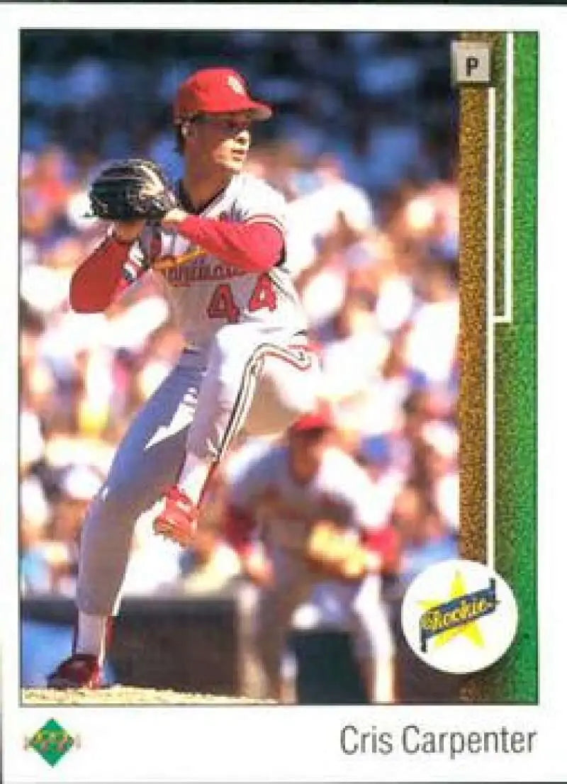 1989 Upper Deck #8 Cris Carpenter NM-MT RC Rookie St. Louis Cardinals Baseball Card - Baseball Card Single