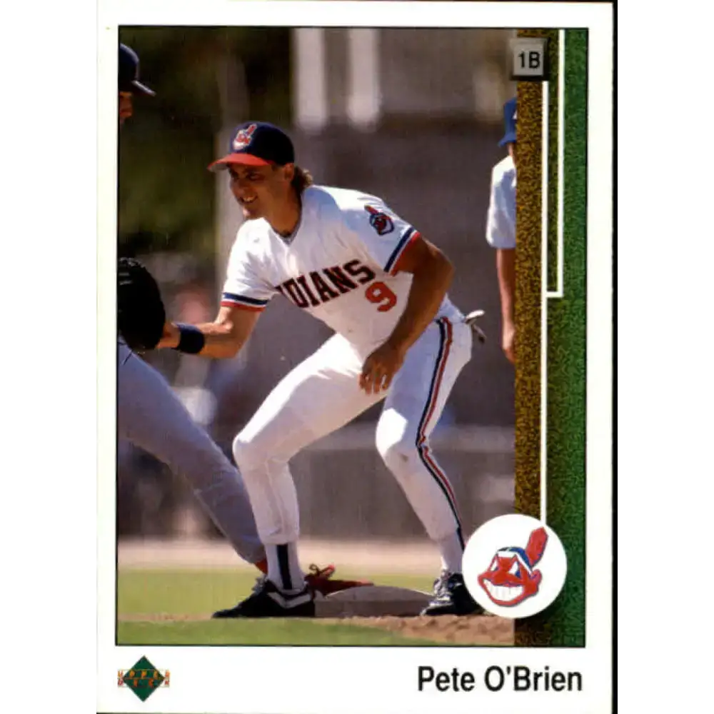 1989 Upper Deck #800 Pete O’Brien NM-MT Cleveland Indians Baseball Card - Baseball Card Single