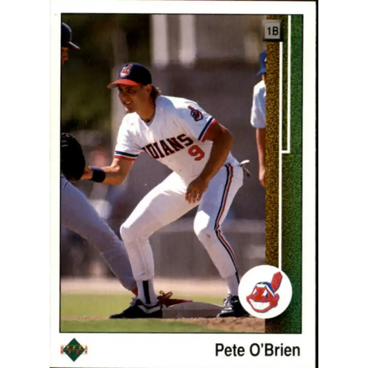 1989 Upper Deck #800 Pete O’Brien NM-MT Cleveland Indians Baseball Card - Baseball Card Single