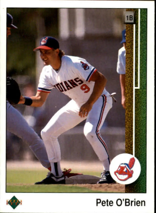 1989 Upper Deck #800 Pete O’Brien NM-MT Cleveland Indians Baseball Card - Baseball Card Single