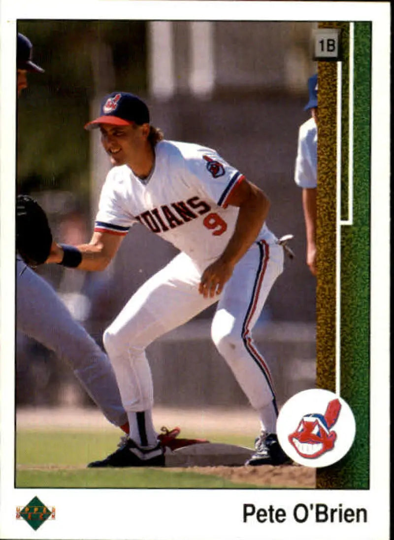 1989 Upper Deck #800 Pete O’Brien NM-MT Cleveland Indians Baseball Card - Baseball Card Single