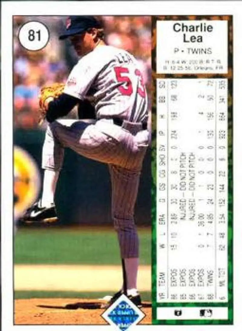 1989 Upper Deck #81 Charlie Lea NM-MT Minnesota Twins Baseball Card - Baseball Card Single