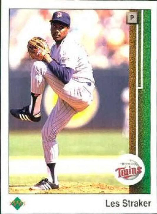 1989 Upper Deck #83 Les Straker NM-MT Minnesota Twins Baseball Card - Baseball Card Single