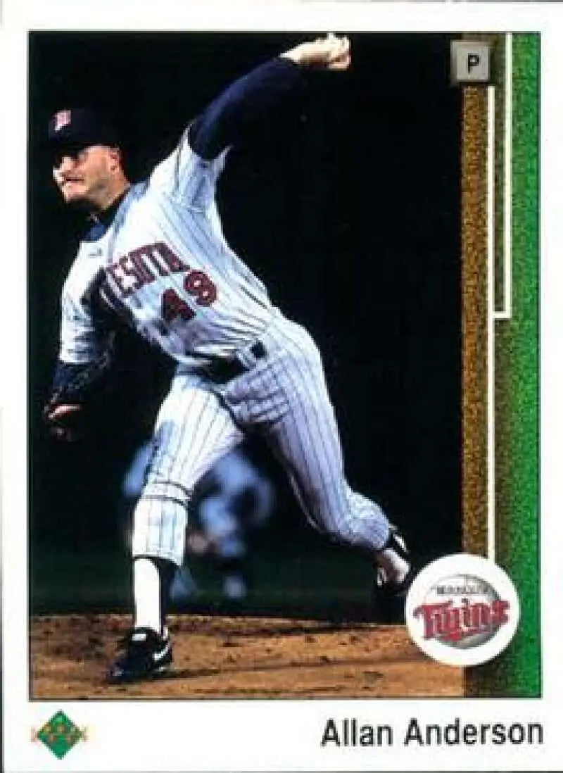 1989 Upper Deck #85 Allan Anderson NM-MT Minnesota Twins Baseball Card - Baseball Card Single