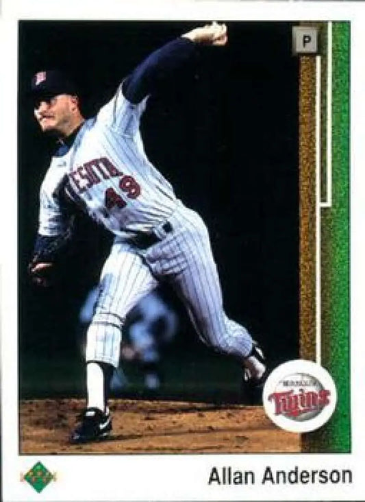 1989 Upper Deck #85 Allan Anderson NM-MT Minnesota Twins Baseball Card - Baseball Card Single