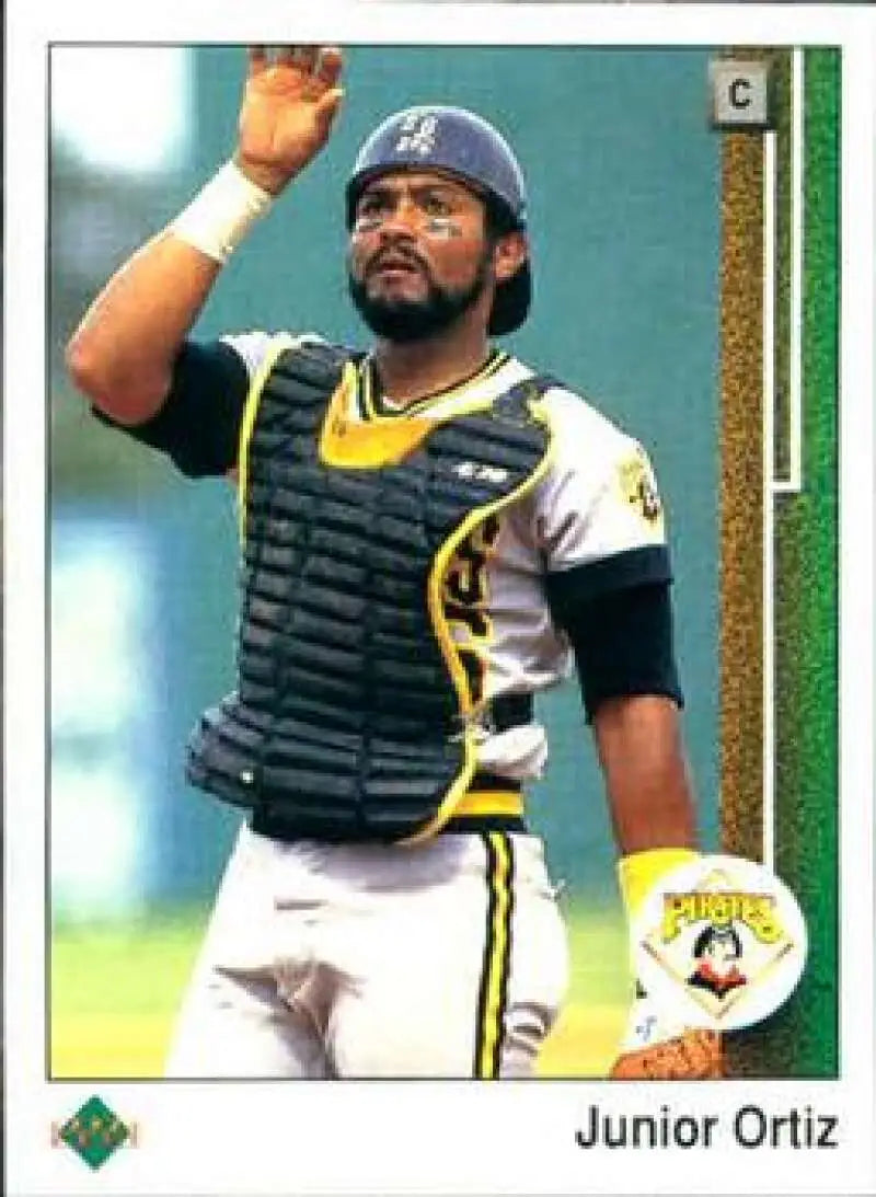 1989 Upper Deck #86 Junior Ortiz NM-MT Pittsburgh Pirates Baseball Card - Baseball Card Single