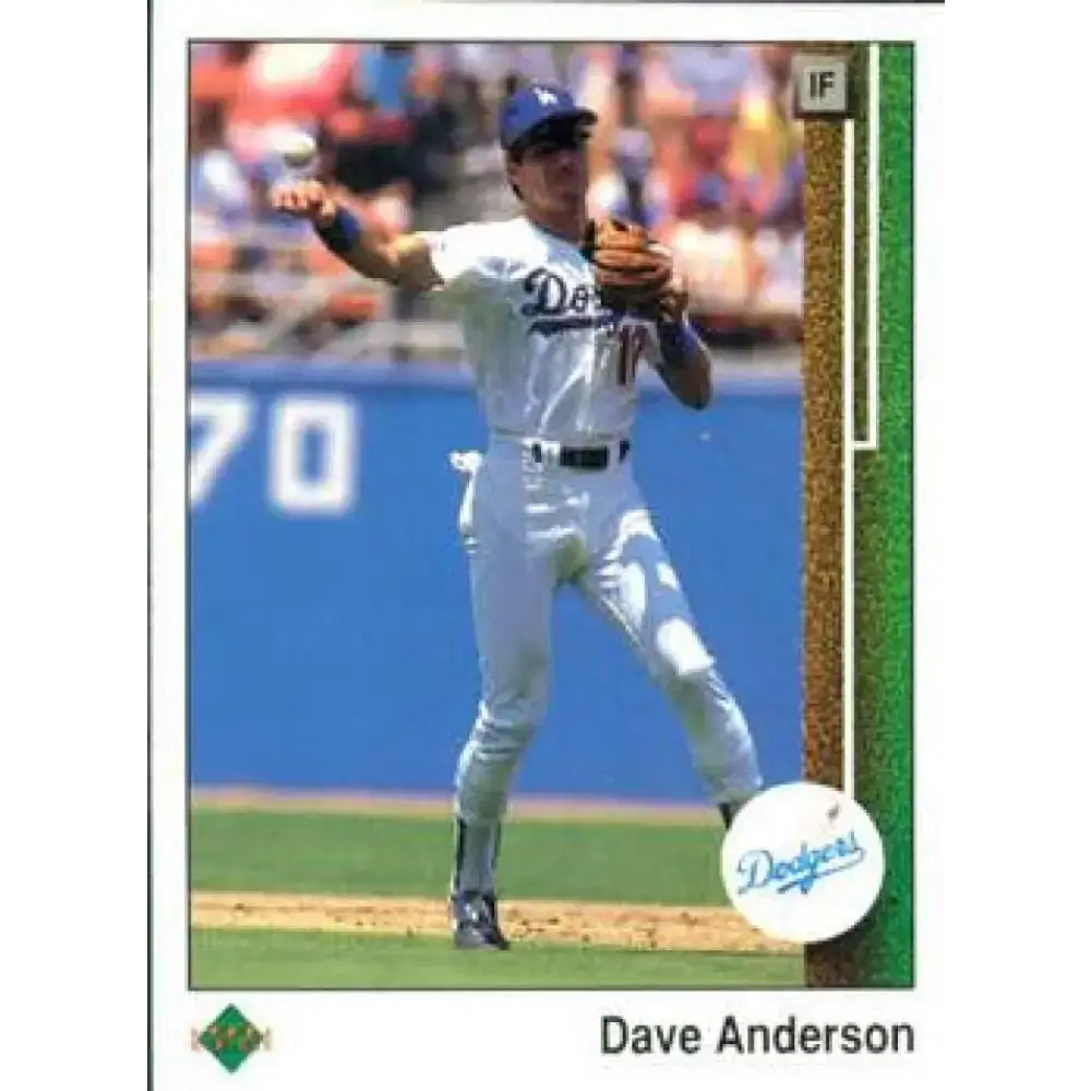 1989 Upper Deck #89 Dave Anderson NM-MT Los Angeles Dodgers Baseball Card - Baseball Card Single