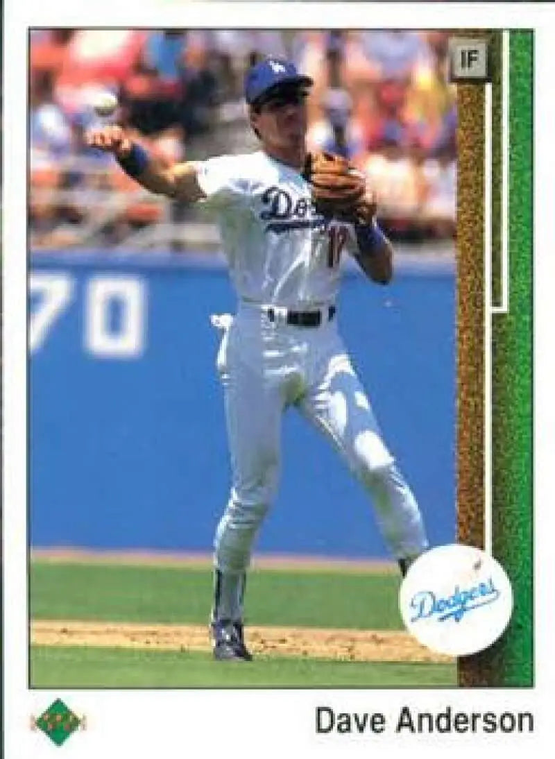 1989 Upper Deck #89 Dave Anderson NM-MT Los Angeles Dodgers Baseball Card - Baseball Card Single
