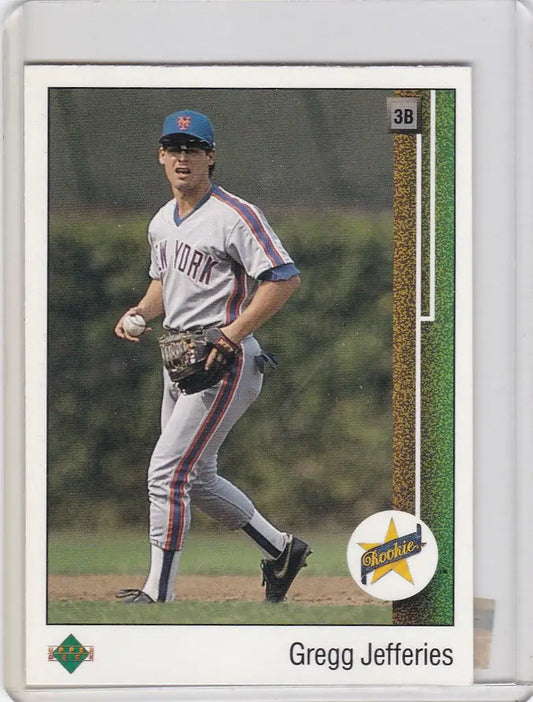 1989 upper deck #9 Gregg Jefferies Rookie Card New York Mets - Baseball Card Single