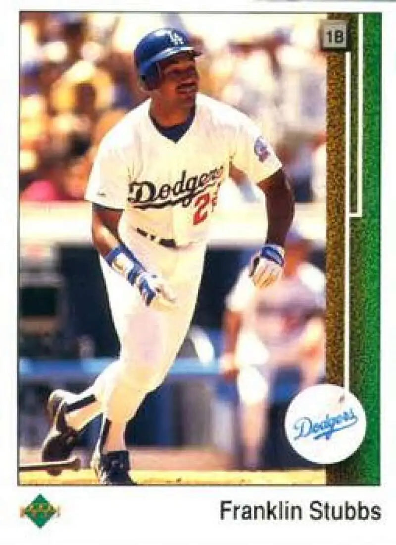 1989 Upper Deck #91 Franklin Stubbs NM-MT Los Angeles Dodgers Baseball Card - Baseball Card Single