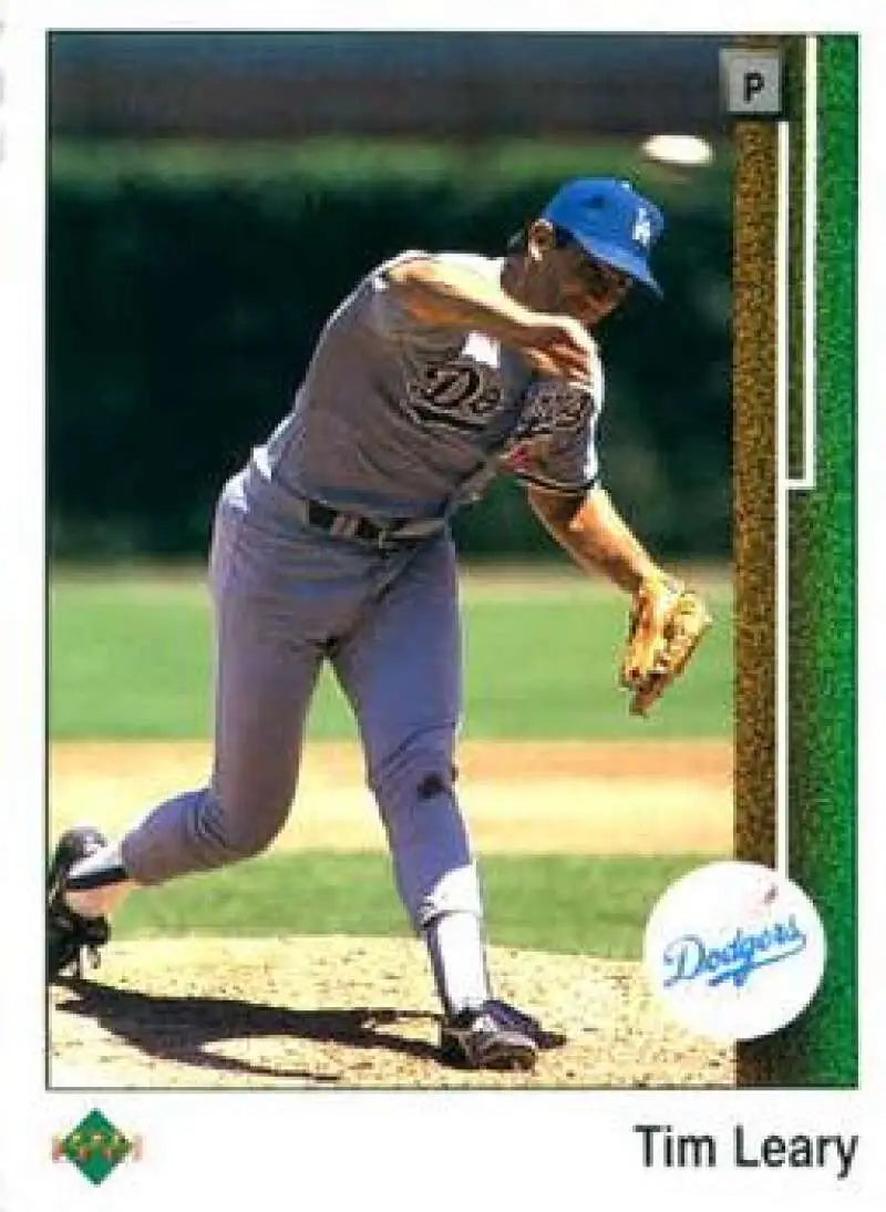 1989 Upper Deck #94 Tim Leary NM-MT Los Angeles Dodgers Baseball Card - Baseball Card Single