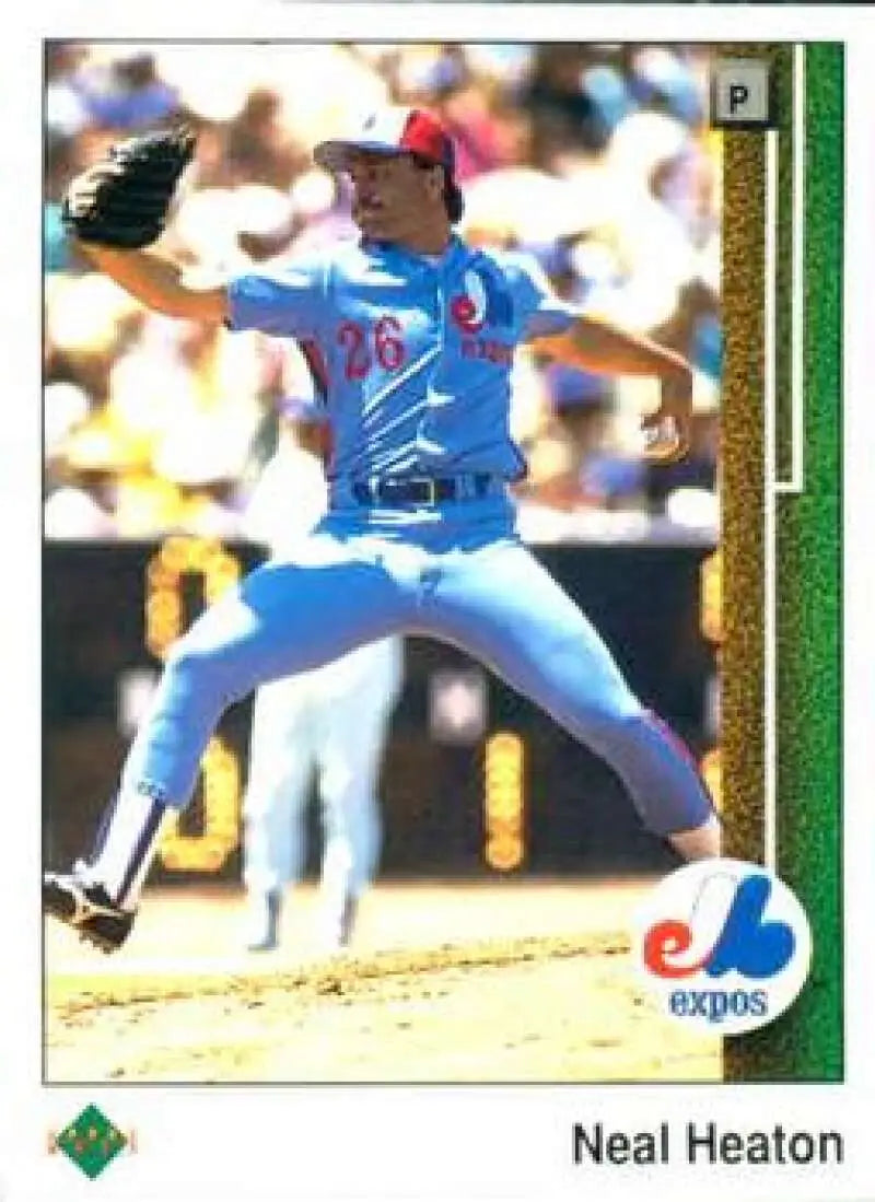 1989 Upper Deck #99 Neal Heaton NM-MT Montreal Expos Baseball Card - Baseball Card Single