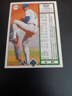 1989 Upper Deck - Nolan Ryan #774. Texas Rangers. NRMT+ - Baseball Card Single