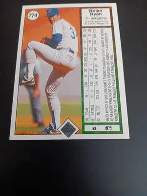 1989 Upper Deck - Nolan Ryan #774. Texas Rangers. NRMT+ - Baseball Card Single