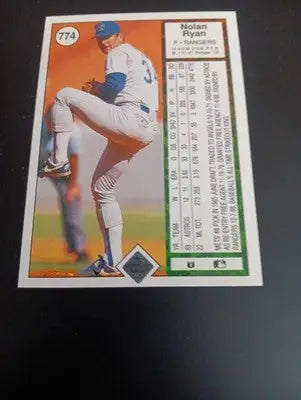 1989 Upper Deck - Nolan Ryan #774. Texas Rangers. NRMT+ - Baseball Card Single