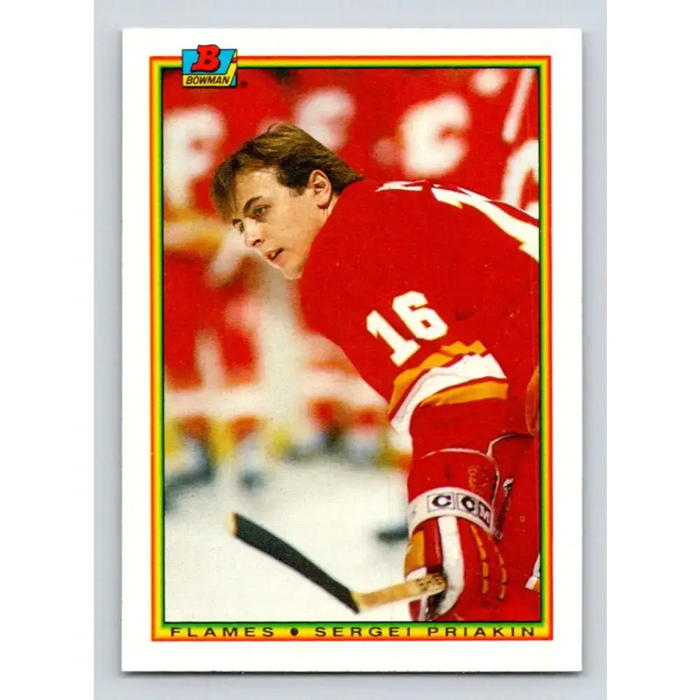 1990-91 Bowman #103 Sergei Priakin NM-MT Calgary Flames Hockey Card - Hockey Card Single