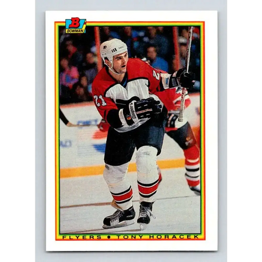 1990-91 Bowman #104 Tony Horacek NM-MT Philadelphia Flyers Hockey Card - Hockey Card Single