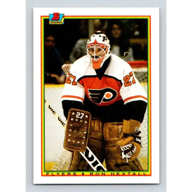 1990-91 Bowman #105 Ron Hextall NM-MT Philadelphia Flyers Hockey Card - Hockey Card Single