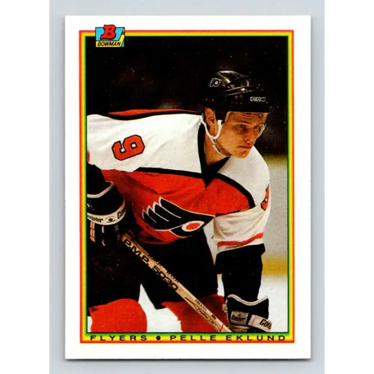 1990-91 Bowman #107 Pelle Eklund NM-MT Philadelphia Flyers Hockey Card - Hockey Card Single