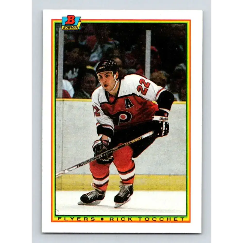 1990-91 Bowman #108 Rick Tocchet NM-MT Philadelphia Flyers Hockey Card - Hockey Card Single