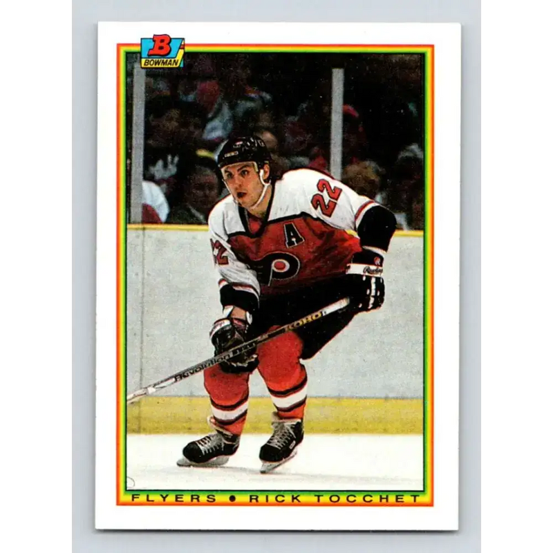 1990-91 Bowman #108 Rick Tocchet NM-MT Philadelphia Flyers Hockey Card - Hockey Card Single