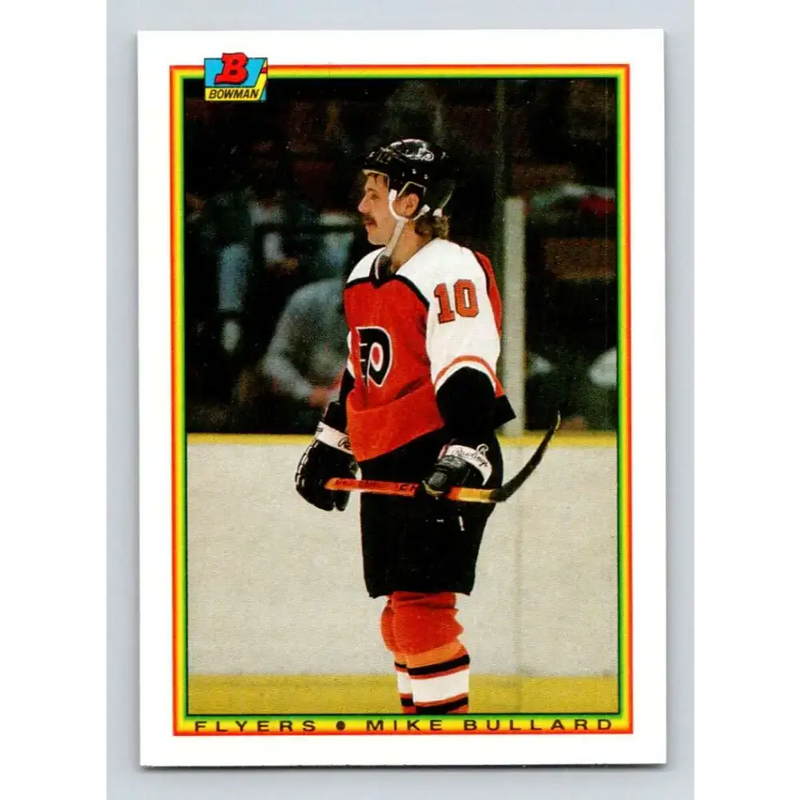 1990-91 Bowman #114 Mike Bullard NM-MT Philadelphia Flyers Hockey Card - Hockey Card Single