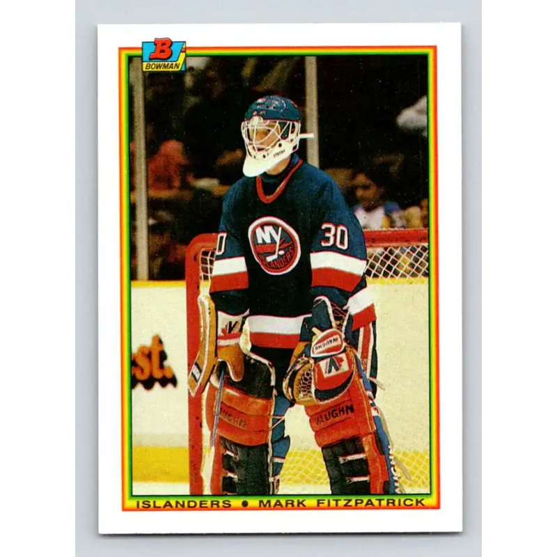 1990-91 Bowman #119 Mark Fitzpatrick NM-MT RC Rookie New York Islanders Hockey Card - Hockey Card Single