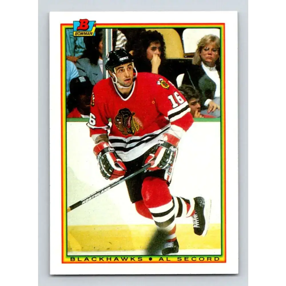 1990-91 Bowman #12 Duane Sutter/Al Secord NM-MT Chicago Blackhawks Hockey Card - Hockey Card Single