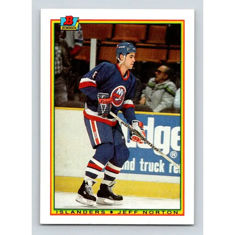 1990-91 Bowman #122 Jeff Norton NM-MT New York Islanders Hockey Card - Hockey Card Single