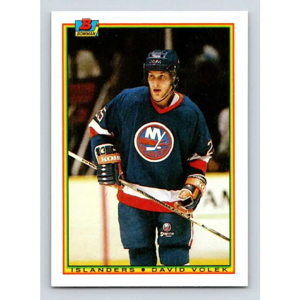 1990-91 Bowman #127 David Volek NM-MT New York Islanders Hockey Card - Hockey Card Single