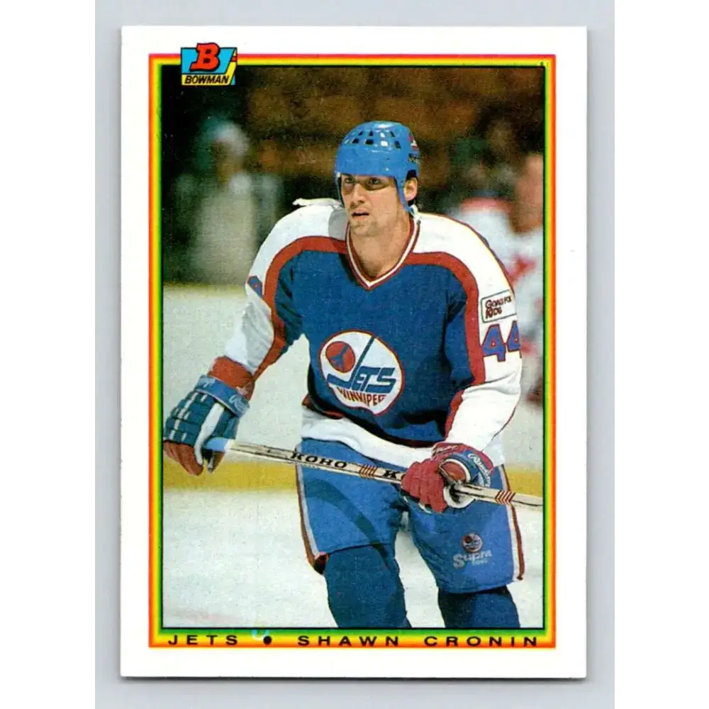 1990-91 Bowman #128 Shawn Cronin NM-MT RC Rookie Winnipeg Jets Hockey Card - Hockey Card Single