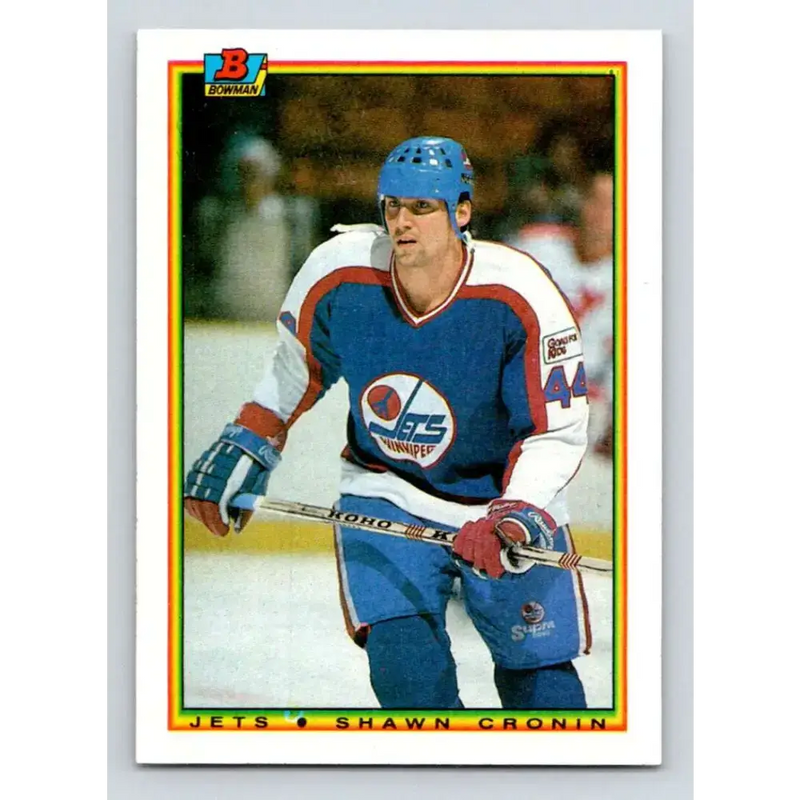 1990-91 Bowman #128 Shawn Cronin NM-MT RC Rookie Winnipeg Jets Hockey Card - Hockey Card Single