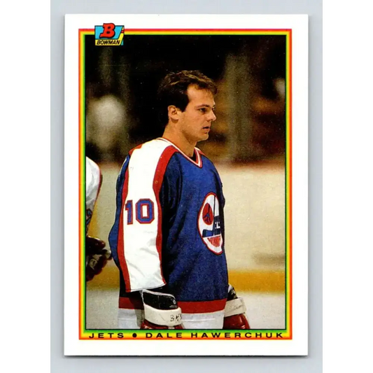 1990-91 Bowman #129 Dale Hawerchuk NM-MT Winnipeg Jets Hockey Card