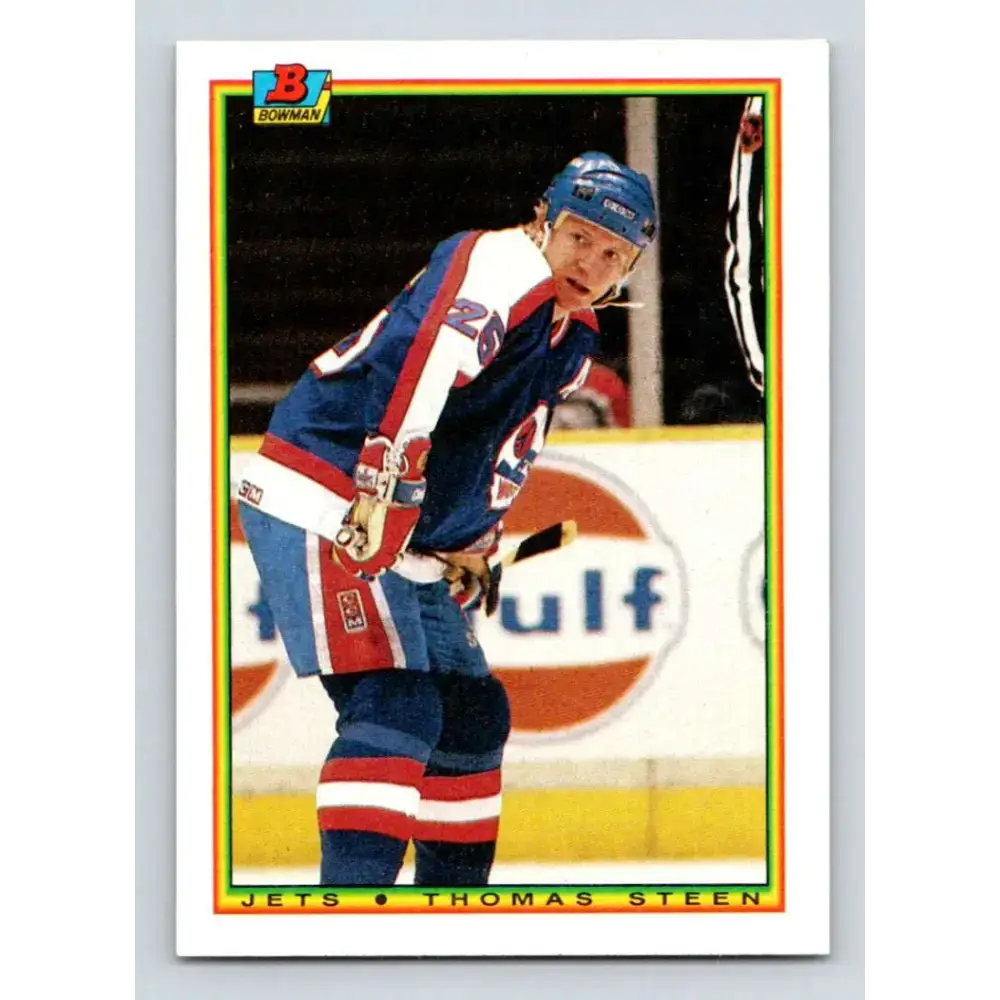 1990-91 Bowman #133 Thomas Steen NM-MT Winnipeg Jets Hockey Card - Hockey Card Single