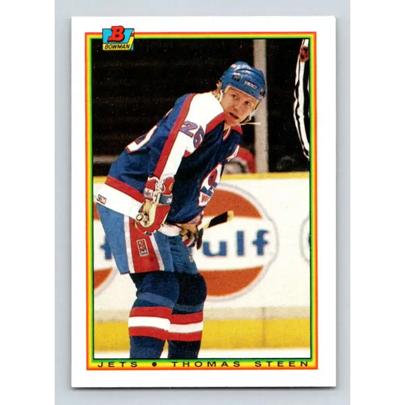 1990-91 Bowman #133 Thomas Steen NM-MT Winnipeg Jets Hockey Card - Hockey Card Single