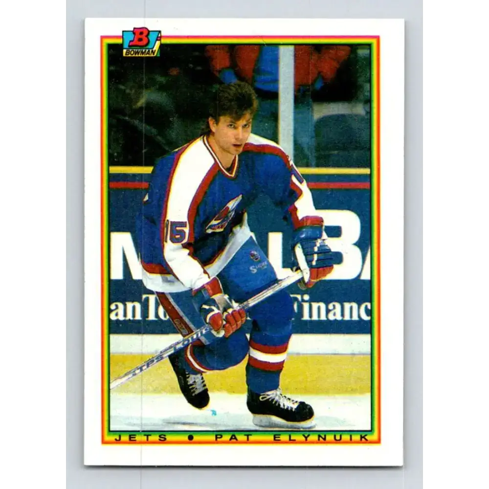 1990-91 Bowman #137 Pat Elynuik NM-MT Winnipeg Jets Hockey Card - Hockey Card Single