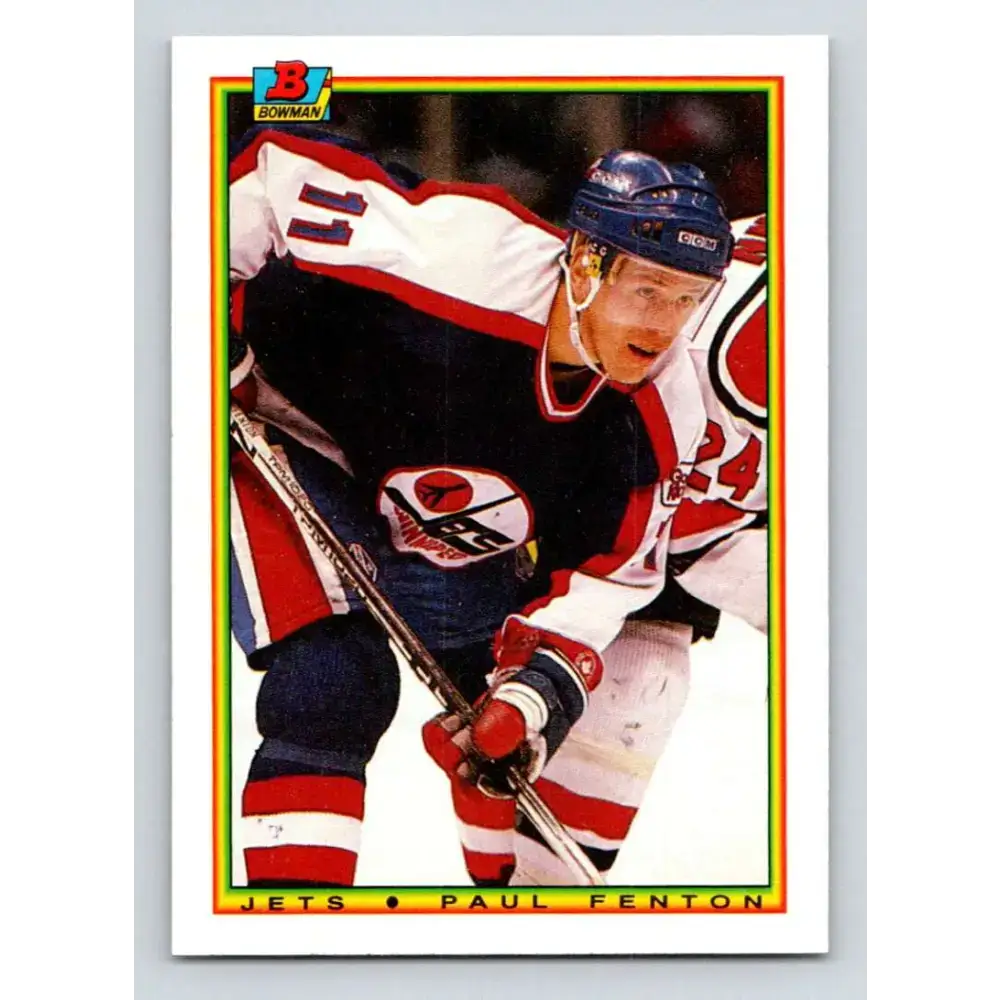 1990-91 Bowman #139 Paul Fenton NM-MT Winnipeg Jets Hockey Card - Hockey Card Single