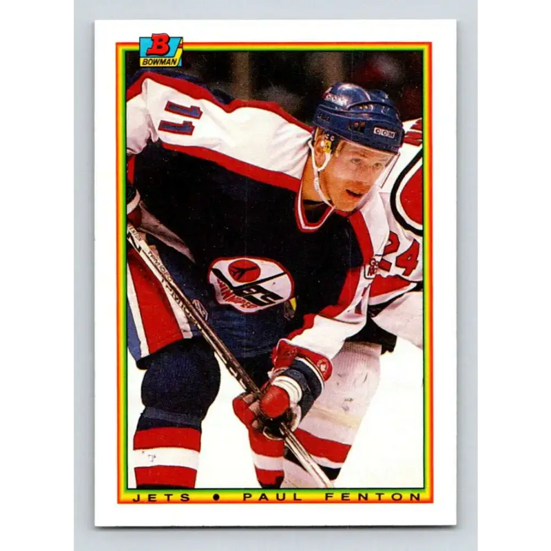 1990-91 Bowman #139 Paul Fenton NM-MT Winnipeg Jets Hockey Card - Hockey Card Single